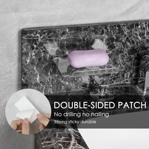 Miniatura 5 de LUEXBOX Cinta de montaje de doble cara resistente, nano cinta para ducha, cuadrados de montaje, almohadilla adhesiva transparente para paredes