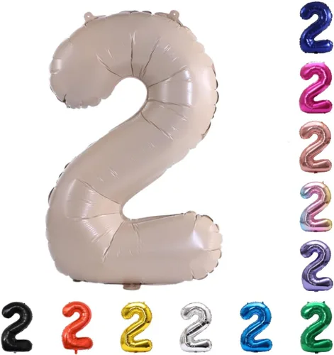 Miniatura 144 de YPSelected Globo grande de 32 pulgadas de helio con números 0-9 de papel de aluminio azul para cumpleaños, bodas y fiestas (Azul, 3)