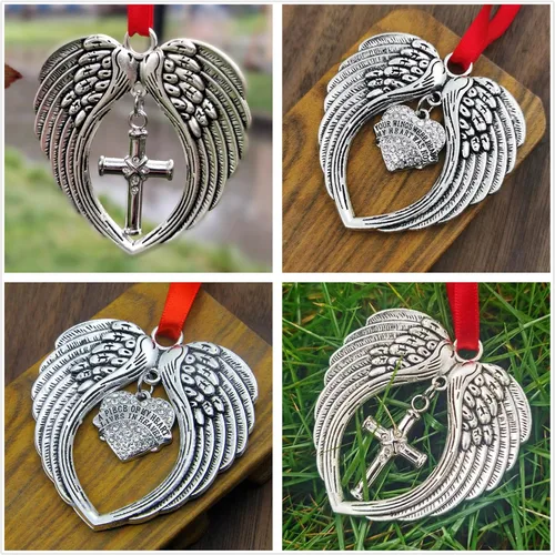 Miniatura 5 de JUPPE Regalos conmemorativos, regalos de condolencias por la pérdida de un padre amado, madre, alas de ángel, adorno de Navidad, decoración de un Un