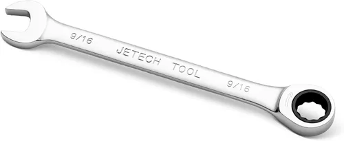 Jetech Llave combinada de trinquete de 9/16 pulgadas, engranaje de grado industrial, trinquete de 72 dientes, fabricada con acero Cr-V forjado y