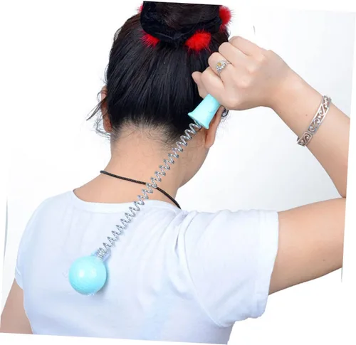 Miniatura 4 de COLLBATH 4 unids Masaje Bola Martillo Cuello Terapia Herramienta Stress Relax Varilla para Hombre Niños y Niñas Silicona Portátil Mango Telescópico