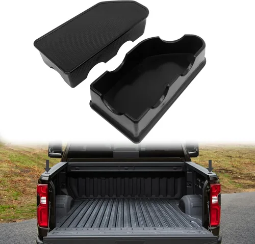 Fundas de Bolsillo para Estaca para Riel de Cama - Compatibles con GMC Sierra 1500/Chevy Silverado 1500 2019-2023 y Silverado/Sierra 2500/3500HD