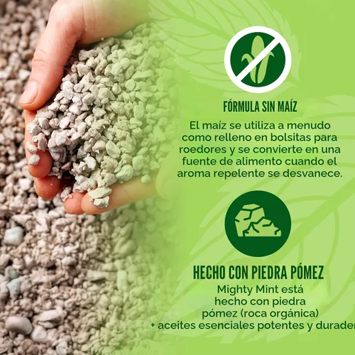 Miniatura 5 de Mighty Mint Bolsas repelentes de ratones, fórmula de menta, aceite de ricino y canela, disuasorio natural para ratones y roedores, protección a base