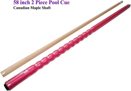 Miniatura 2 de Palo de billar de 58", kit de tacos de billar ergonómicos de madera dura de arce de 2 piezas de 13 mm, 19/20/21 onzas Rosa