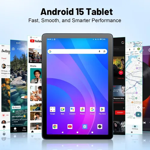Miniatura 2 de Tablet Android, tabletas electrónicas Android 15, 16 GB de RAM, 128 GB ROM 1 TB Expand, Octa-Core, WiFi 5G, cámara de 13 MP+5MP, batería de 8000