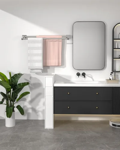 Miniatura 5 de Alise Toalleros dobles de baño para baño, soporte de pared de 24 pulgadas, resistente acero inoxidable SUS304, toallero para toallas, níquel Níquel