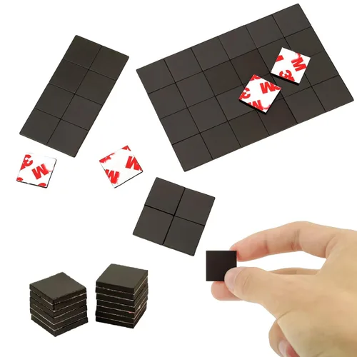 Miniatura 6 de Cuadrados magnéticos con respaldo adhesivo 3M (96 unidades cada una de 3/4 x 3/4 pulgadas), tira de cinta magnética autoadhesiva precortada