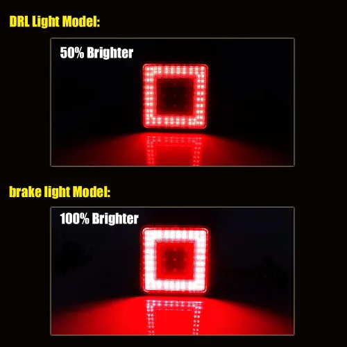 Miniatura 4 de Lente Ahumada 3 en 1 Universal LED de Remolque Receptor de 2" Compatible con Camión SUV RV Remolque Parachoques Trasero Lámpara de Conducción Freno