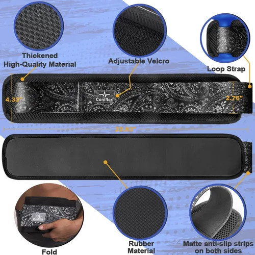 Miniatura 7 de Cinturón de empuje de cadera – Cinturón de fitness ajustable para mancuernas, pesas rusas y platos, soporta hasta 100 libras – para entrenamientos