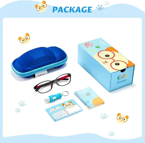 Miniatura 6 de Cyxus Gafas de bloqueo de luz azul para niños, juego de computadora, bisagras de resorte, anteojos para niños y niñas de 6 a 15 años