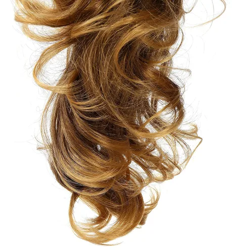 Miniatura 3 de Extensión de pelo Onedor, coleta sintética y rizada de 20 pulgadas con broche, 6.7 oz con broche de garra
