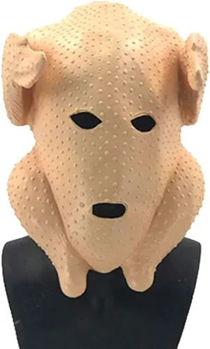 Miniatura 3 de HENGYUTOYMASK Máscara realista de látex de cabeza completa, disfraz de pavo para Halloween, fiesta de Acción de Gracias