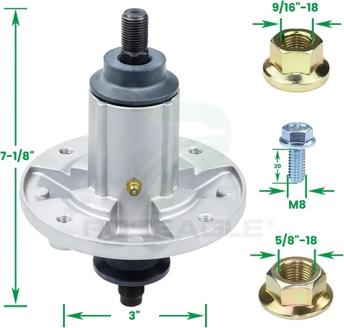 Miniatura 3 de GY21098 El conjunto de husillo reemplaza a John Deere AUC15811 GY20454 GY20962 para John Deere D100 D105 D110 D125 D130 D140 D160 E100 E120 E130