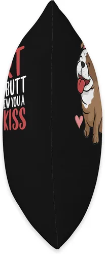 Miniatura 2 de I Didn't Fart My Butt Blew You Kiss Bulldog Gift I Didn't Fart My Butt Blew You Kiss Divertida almohada de bulldog inglés, 16 x 16 pulgadas
