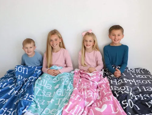 Miniatura 6 de Manta de nombre personalizada para bebé niña niños y adultos con nombre, personalizado con nombre del bebé, manta personalizada para niños. Regalo