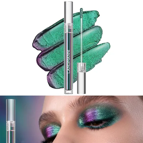 Miniatura 2 de Sombra de Ojos Líquida Metálica Camaleón, Looks de Ojos Multidimensionales, Sombras de Ojos Multicromo con Purpurina Holográfica de Larga Duración