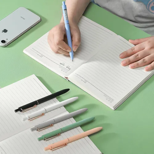 Miniatura 5 de Bolígrafos de gel, bolígrafos de tinta negra de secado rápido de 0.028 in, bolígrafos medianos de escritura suave, bonitos suministros escolares