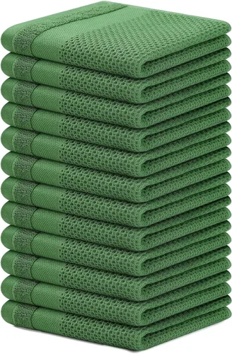 Miniatura 62 de Homaxy Paños de cocina 100% algodón, paquete de 8 – 12 x 12 pulgadas, tejido de gofre, muy suaves y absorbentes, paños de cocina de secado rápido