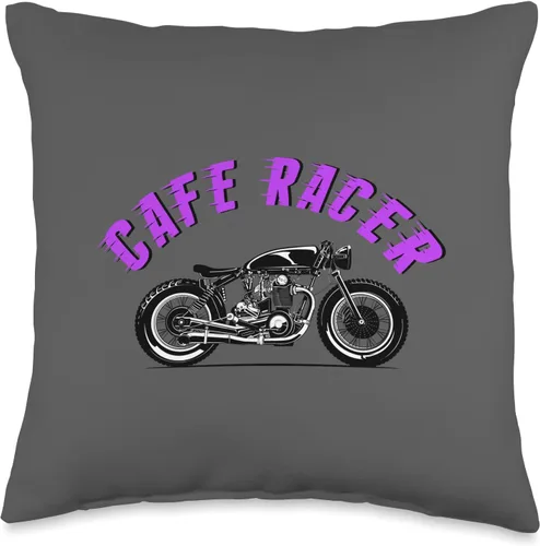 American Cafe Racer Motorcycle Apparel and Merch Cafe Racer Biker Men Women Adult Teens Boys Girls Kids Youth Throw Pillow, 16x16, Multicolor