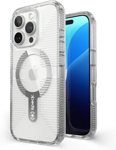 Miniatura 13 de Funda transparente Speck para iPhone 15 Pro - Delgada, diseñada para MagSafe, protección contra caídas con agarre - resistente a rayones