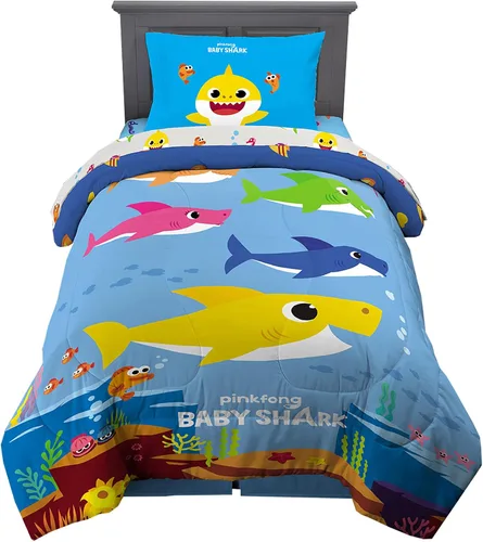 Miniatura 32 de Franco - Juego de ropa de cama coleccionable Nintendo Donkey Kong, 5 piezas, edredón reversible supersuave y juego de sábanas con funda, tamaño Rojo