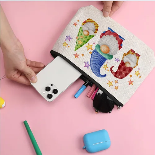 Miniatura 6 de ZHAMEN Bolsa de maquillaje divertida para regalo de cumpleaños de Navidad - Bolsa de cosméticos, Multicolor 0584, Estampado De Letras