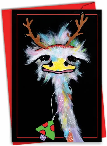 Miniatura 8 de The Best Card Company - Divertida tarjeta de Navidad de animales con sobre - Tarjeta de felicitación para niños, Happy Holidays - Bear Hugs C6327CXSG