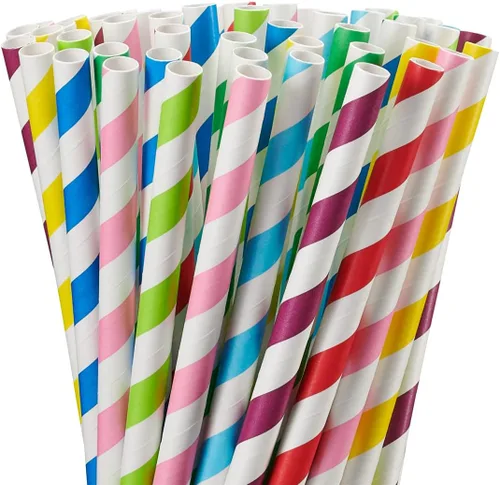 Miniatura 2 de Comfy Package [50 unidades] Batido de papel jumbo de 0.394 in y pajitas Boba – Pajitas de papel biodegradables para batidos, batidos y té