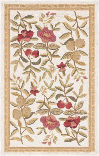Miniatura 27 de SAFAVIEH Chelsea Collection - Alfombra decorativa de 1 pies 8 pulgadas x 2 pies 6 pulgadas, color negro, lana de campo francesa enganchada a mano
