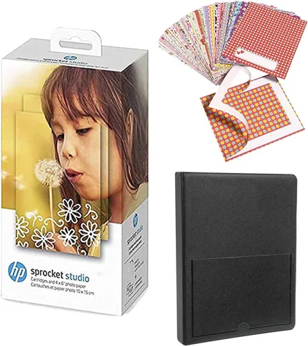 Miniatura 8 de HP Sprocket Studio - Papel fotográfico y cartuchos de 4 x 6 pulgadas (80 hojas, 2 cartuchos) compatibles con HP Sprocket Studio.