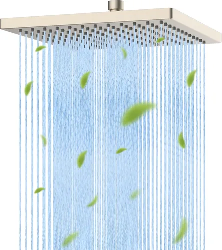 Miniatura 21 de Hibbent Cabezal de ducha filtrado de metal, cabezal de ducha de lluvia de alta presión de 6 pulgadas, filtro de ducha de 20 etapas para suavizador