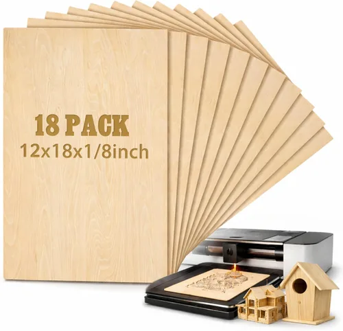 Miniatura 7 de Juexica 12 piezas de hojas de tilo de 3 mm 1/8" x 12" x 18" tablero de madera contrachapada hojas delgadas para manualidades en madera proyectos