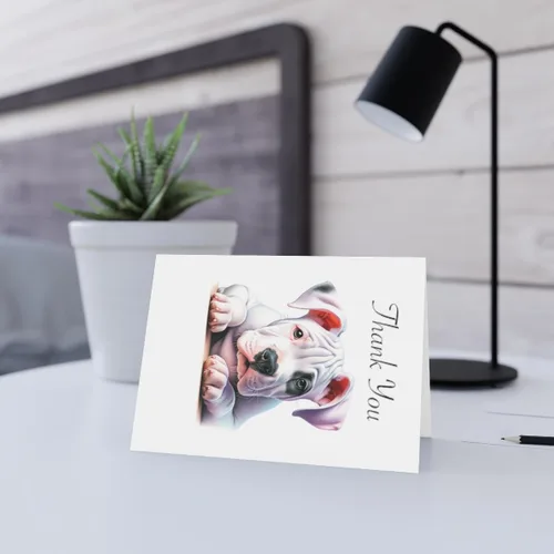 Miniatura 6 de DistinctInk Tarjeta de felicitación/tarjeta de nota -Dogo Argentino Puppy Coloreado Lápiz Dibujo Cumpleaños