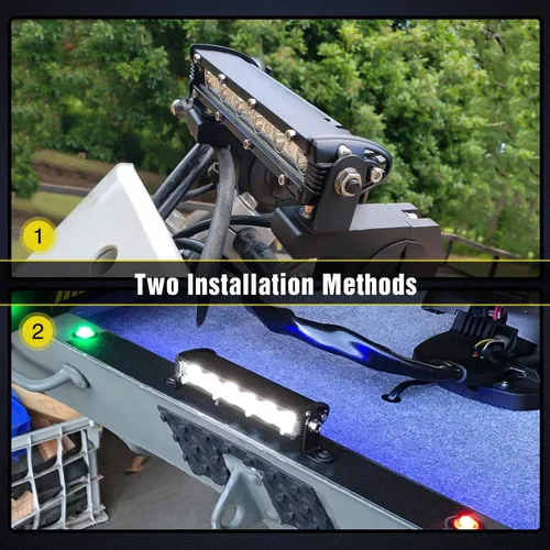 Miniatura 6 de Nilight 2 piezas de 7 pulgadas y 18 W ultra delgado de una sola fila LED de inundación barra de luz antiniebla, luz de trabajo para todoterreno