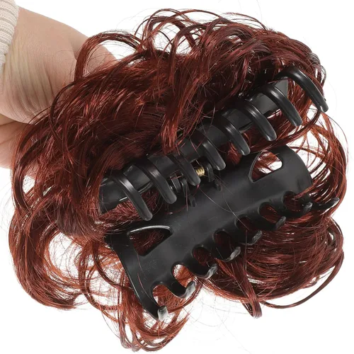 Miniatura 6 de OSALADI Pinzas para el cabello rizado, 2 piezas, pinza de pinza de peluca, moño de pelo falso de fibra As Shown 5