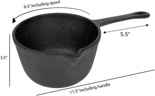Miniatura 3 de Jim Beam JB0204 Olla de asado de hierro fundido presazonada, construcción resistente para parrilla y horno, grande, negra