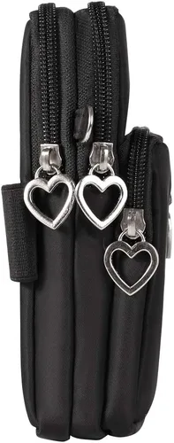 Miniatura 5 de Pequeña bolsa cruzada para teléfono celular, cartera para iPhone 13, 14, 15 Pro, Galaxy S23, S24, S22, S21, Pixel 8, 7a, 6 Negro
