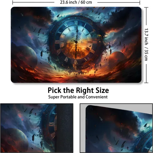 Miniatura 3 de Tapete de juego para MTG, con bolsas de almacenamiento gratis, tapete de juego de 24 x 14 pulgadas, TCG y tapete de juego de mesa para tarjetas
