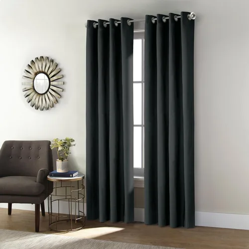 Miniatura 7 de Loft Living Spirit Total Blackout - Panel de cortina texturizada, 52 x 84 pulgadas, color negro