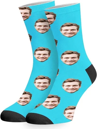 D-Story Calcetines personalizados con foto fabricados en Estados Unidos, divertidos calcetines personalizados, regalos lindos personalizados para