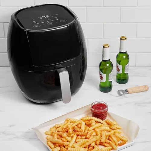 Miniatura 4 de Chefman TurboFry Touch - Freidora de aire de 8 cuartos de galón con ventana de visualización XL y pantalla digital avanzada, freír con menos aceite
