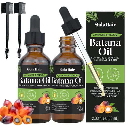 Dolahair Batana Oil for Hair Growth Nourishes Damaged Hair to Prevent Hair Loss Natural Hair Growth and Conditioner Oil 2.02 Fl Oz (Pack of 2)