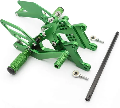 Krace Juego de estriberas delanteras para motocicleta, reposapiés, pedales de cambio de freno, totalmente ajustables, apto para Yamaha YZF R6