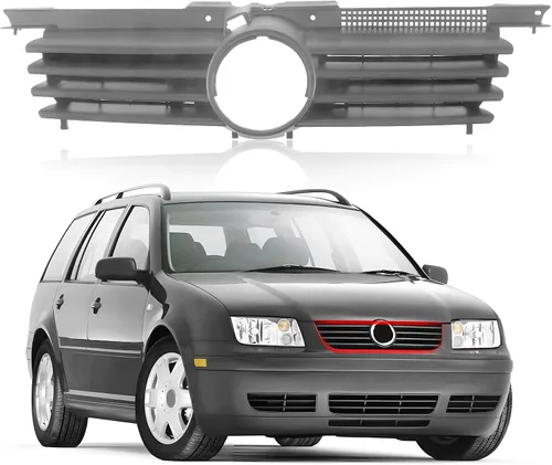Miniatura 11 de CarPartsDepot Rejilla delantera compatible con Volkswagen Jetta (1999-2005 Jetta Black)