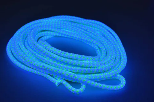 Miniatura 11 de Blacklight Bicolor GloLine - Cuerda luminiscente (verde-naranja claro, 25 pies)