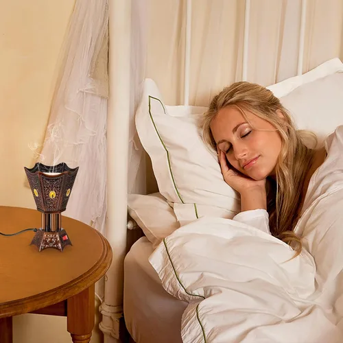 Miniatura 2 de Quemador de incienso árabe, quemador de incienso eléctrico, soporte para quemador de Bakhoor, estilo de Oriente, incensario eléctrico para yoga