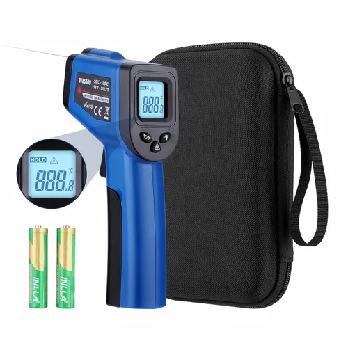 Miniatura 10 de OnniOne Pistola termómetro infrarroja para cocinar, -58℉~1022℉, pistola de temperatura láser digital para reptiles Blackstone Pizza Horno Reptiles