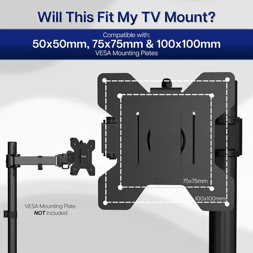 Miniatura 4 de VIVO Placa de Adaptador de Soporte VESA para TV y Monitor de Acero para Pantallas de 23" a 42" Kit de Conversión para VESA de hasta 200x200mm