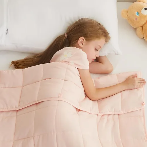Miniatura 54 de L'AGRATY Manta con peso de 5 libras, para regazo, manta pequeña y portátil para adultos, refrescante, para viajar, relajarse y dormir, para todas