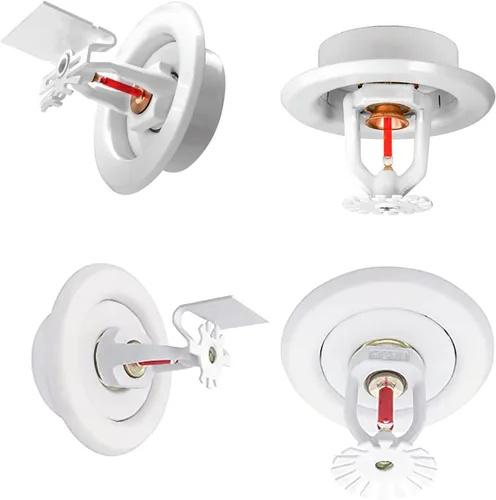 Miniatura 5 de Metal Magery IPS - Placa de cabeza de escudo para aspersor de incendios, 2 piezas, anillo blanco de 1/2 pulgada, paquete de 6